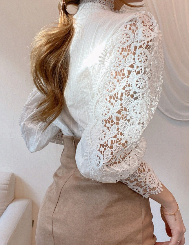 Valerie - Spitzenkragen-Bluse