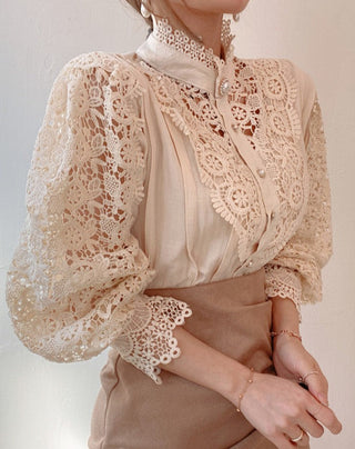 Valerie - Spitzenkragen-Bluse
