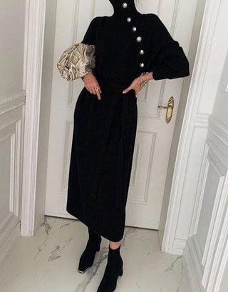 Linda - Langes Strickkleid