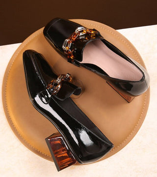 Zoe - Lederschuhe mit Kette