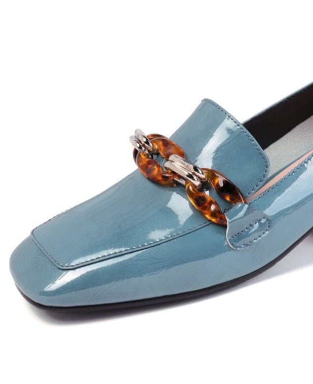 Zoe - Lederschuhe mit Kette