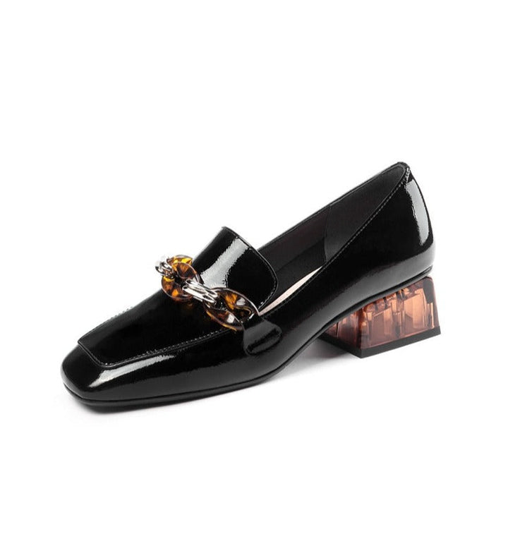 Zoe - Lederschuhe mit Kette