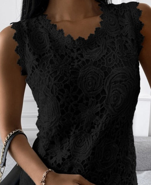 Barbara - Blumen-Spitzen-Top
