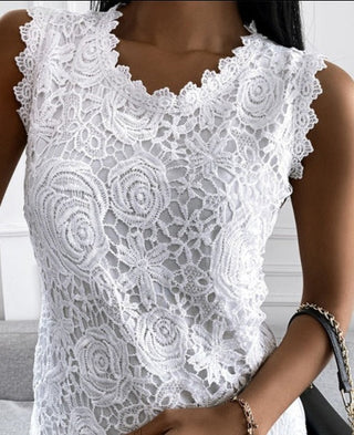 Barbara - Blumen-Spitzen-Top