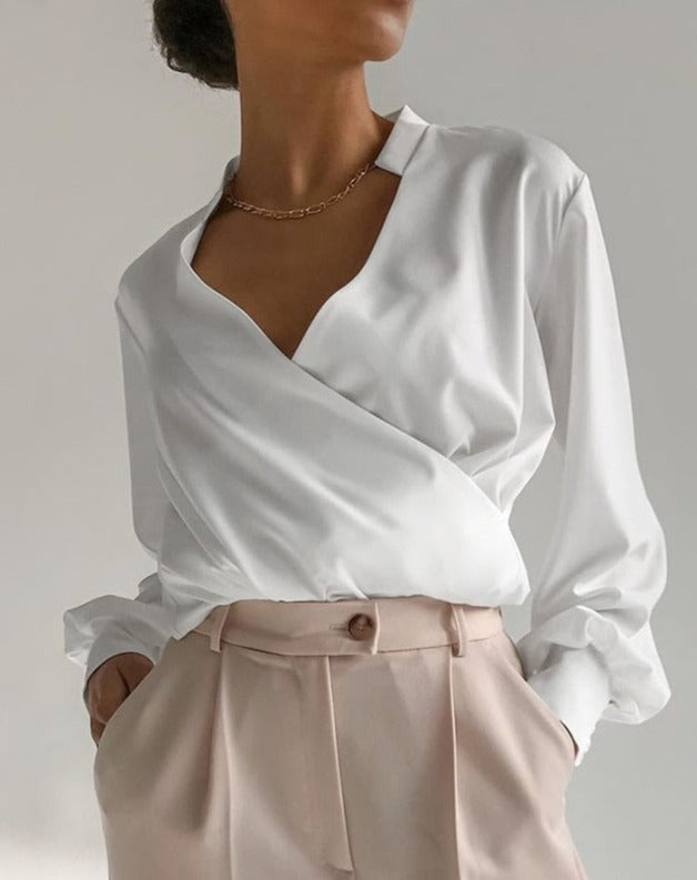 Inge - V-Ausschnitt-Bluse