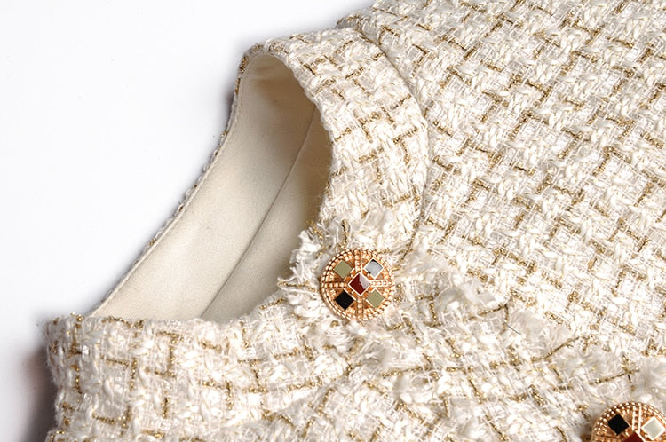 Henriette - Tweedmantel mit Gürtel