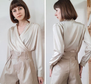 Renate - Satin-Seiden-Bluse