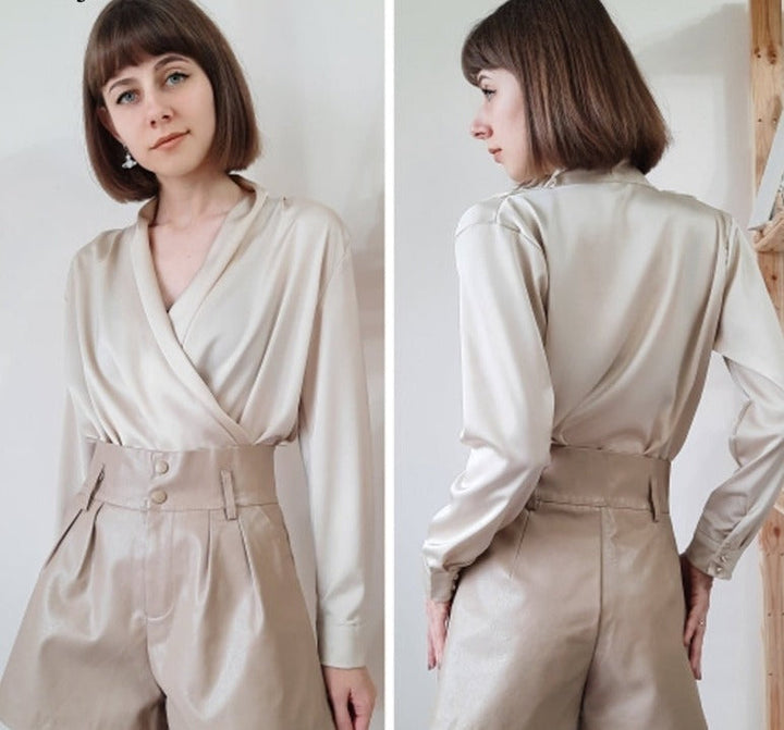 Renate - Satin-Seiden-Bluse