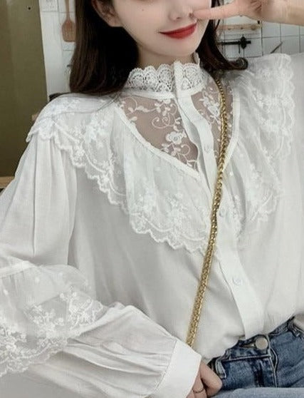 Ute - Rüschenbluse