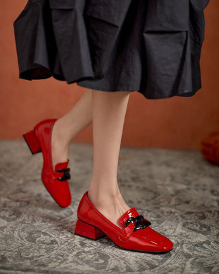 Susanne - Lederschuhe mit Kette