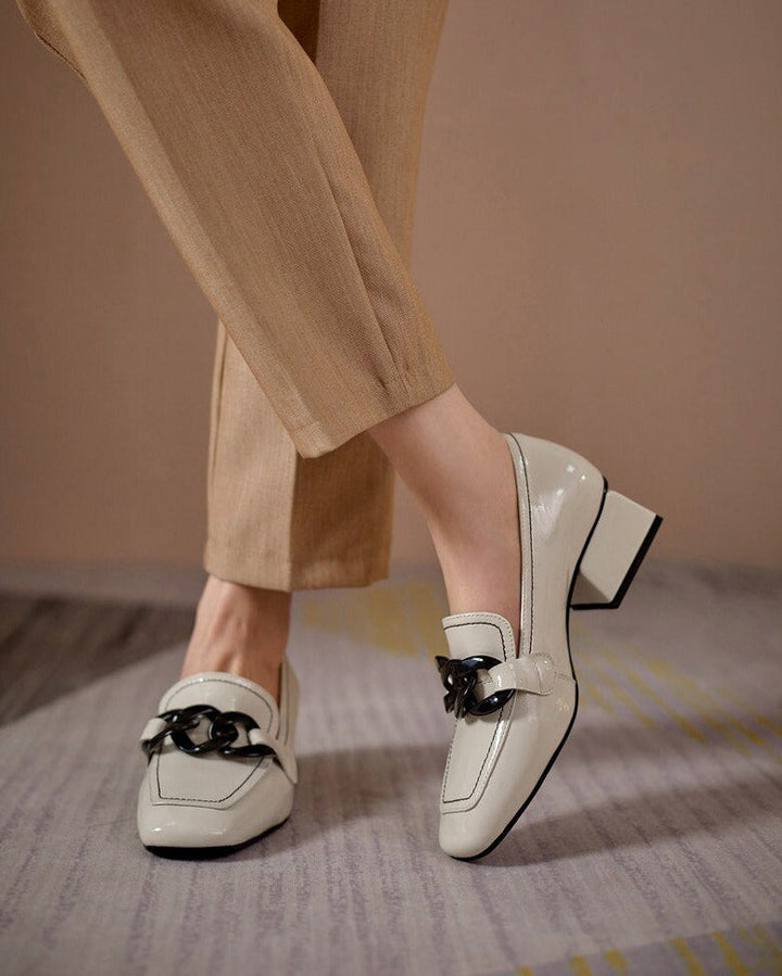 Susanne - Lederschuhe mit Kette