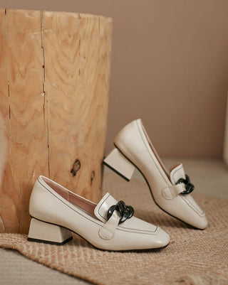 Susanne - Lederschuhe mit Kette