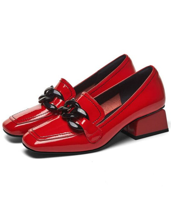 Susanne - Lederschuhe mit Kette