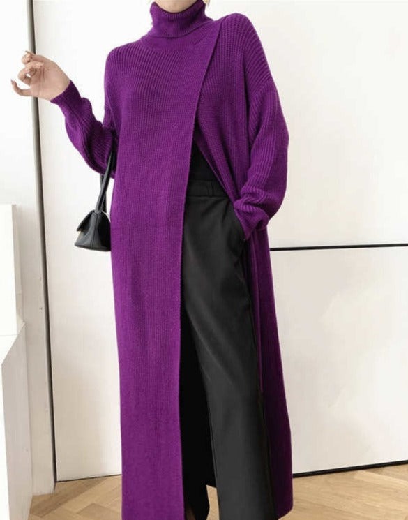 Vera - Langer Strickpullover