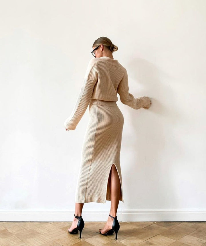 Katharina - Strickset mit V-Ausschnitt