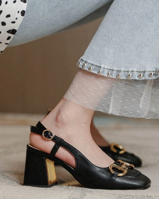 Nina - Vintage-Pumps mit Kette