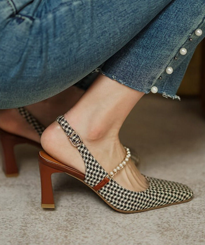 Greta - Vintage-Pumps mit Perlen
