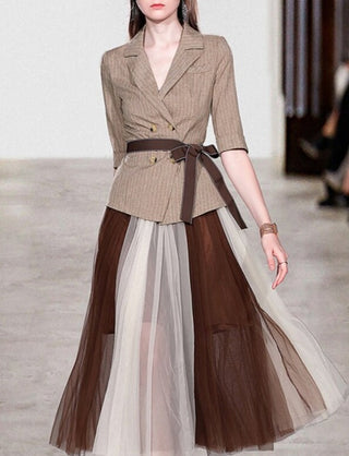 Frauke - Blazer mit Chiffonrock