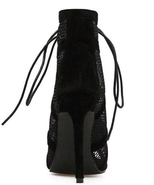 Ella - Peeptoe-Stiefeletten