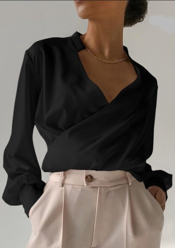Inge - V-Ausschnitt-Bluse