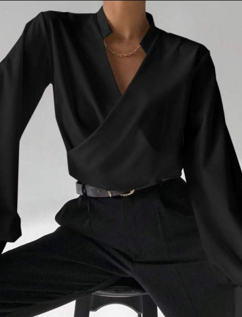 Inge - V-Ausschnitt-Bluse