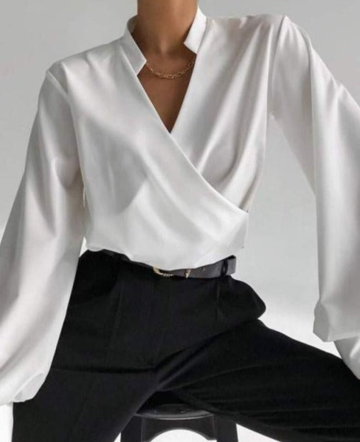 Inge - V-Ausschnitt-Bluse