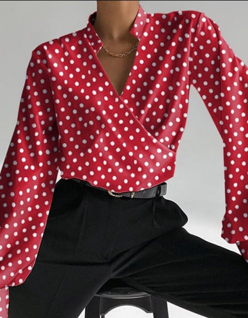 Inge - V-Ausschnitt-Bluse