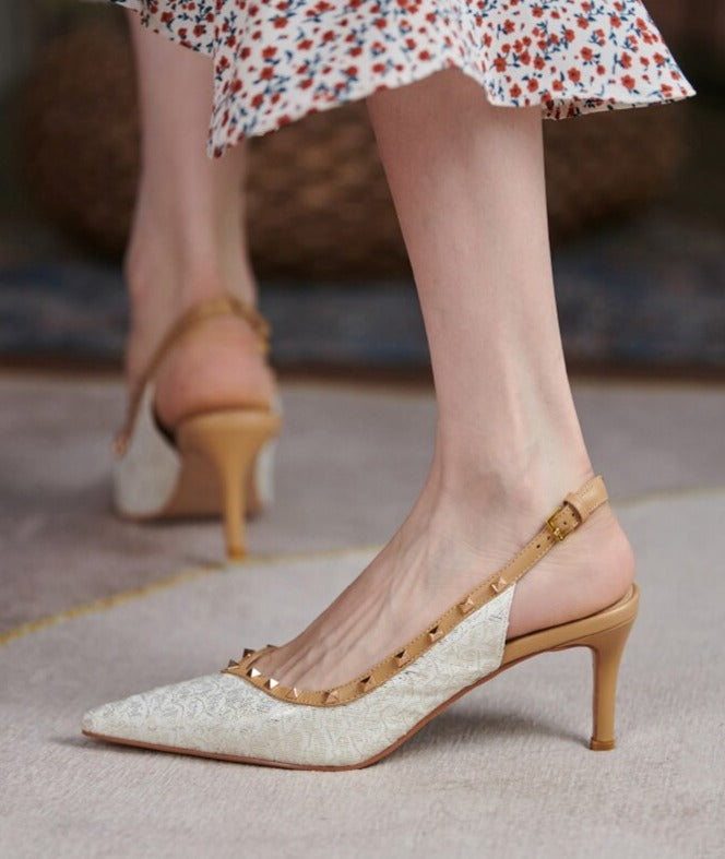 Paula - Kitten Heels mit Nieten