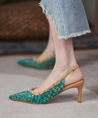 Paula - Kitten Heels mit Nieten