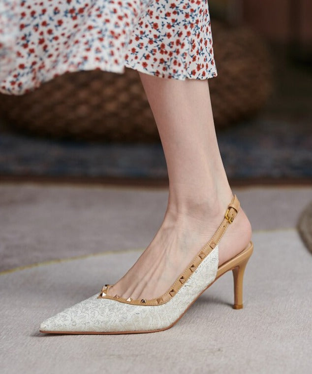 Paula - Kitten Heels mit Nieten