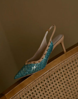 Paula - Kitten Heels mit Nieten