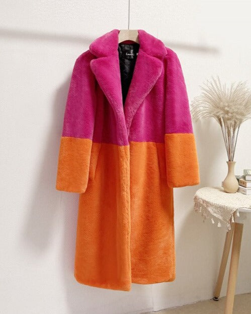 Ella - Oversized Kunstfellmantel