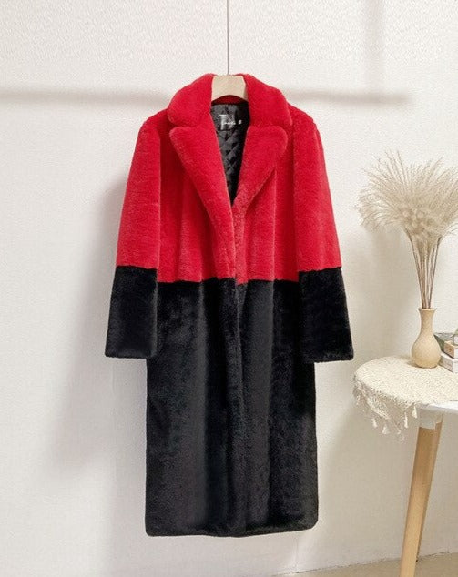 Ella - Oversized Kunstfellmantel