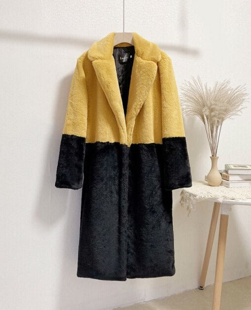 Ella - Oversized Kunstfellmantel