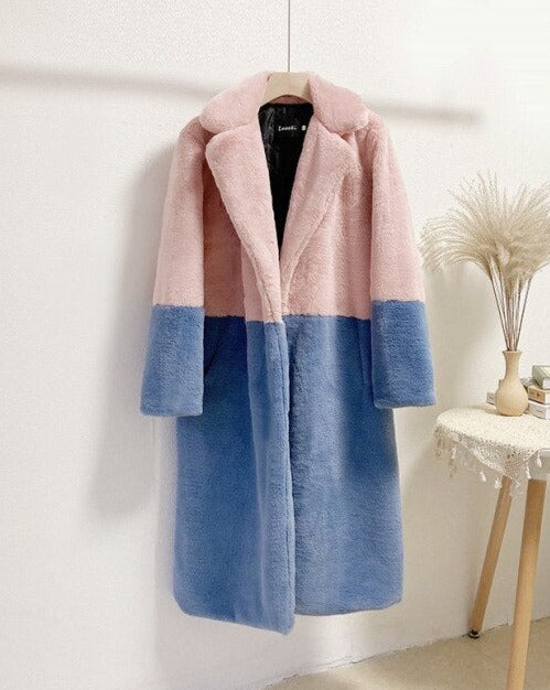 Ella - Oversized Kunstfellmantel