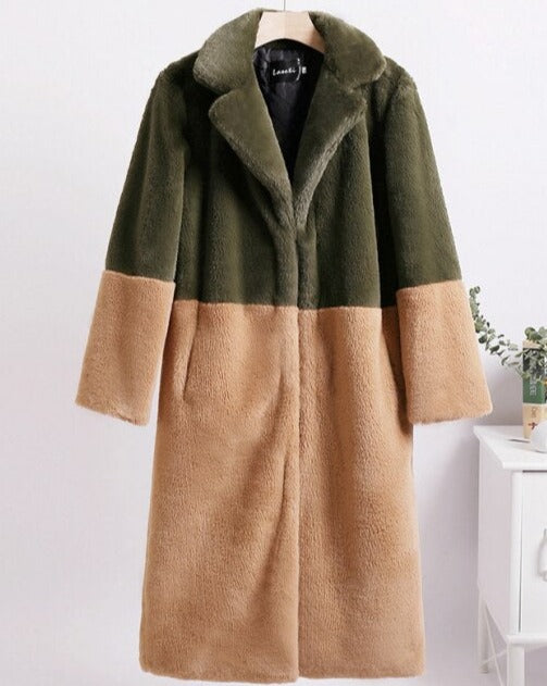 Ella - Oversized Kunstfellmantel