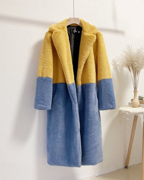 Ella - Oversized Kunstfellmantel