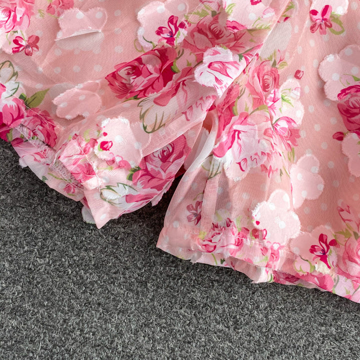 Sigrid - Set mit Blumenapplikationen