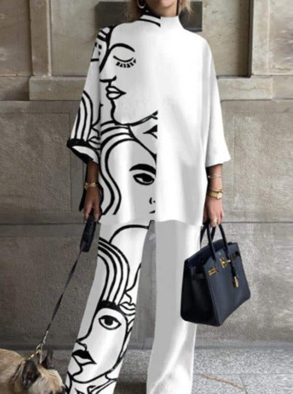 Sandra - Set mit abstraktem Print