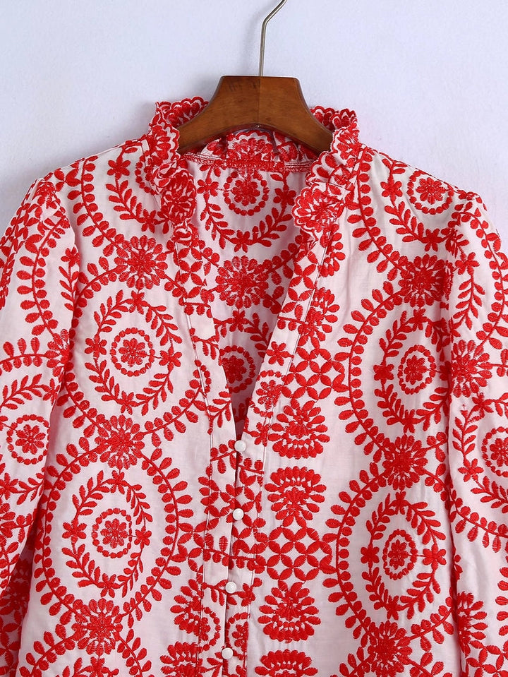 Barbara - Bestickte Bluse