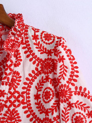 Barbara - Bestickte Bluse