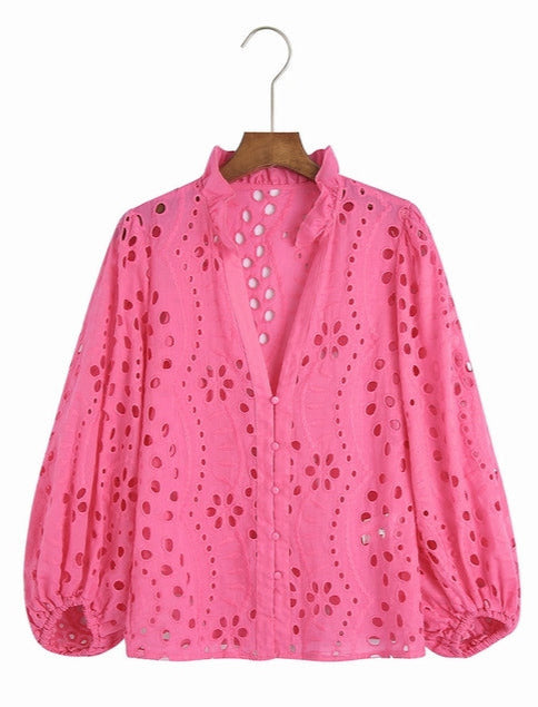 Barbara - Bestickte Bluse
