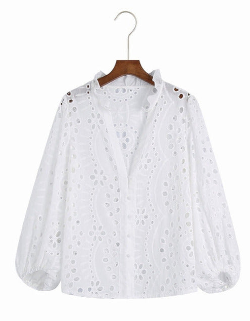 Barbara - Bestickte Bluse