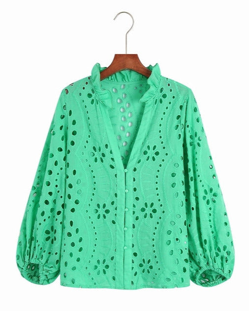 Barbara - Bestickte Bluse