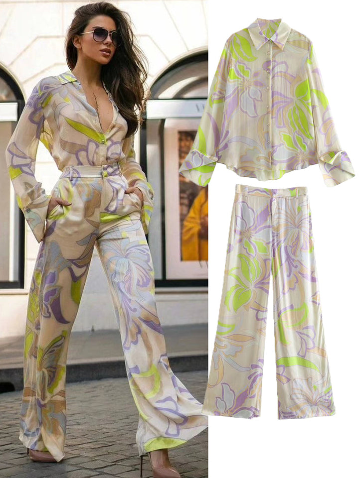 Edda - Bedrucktes Set mit weiter Hose