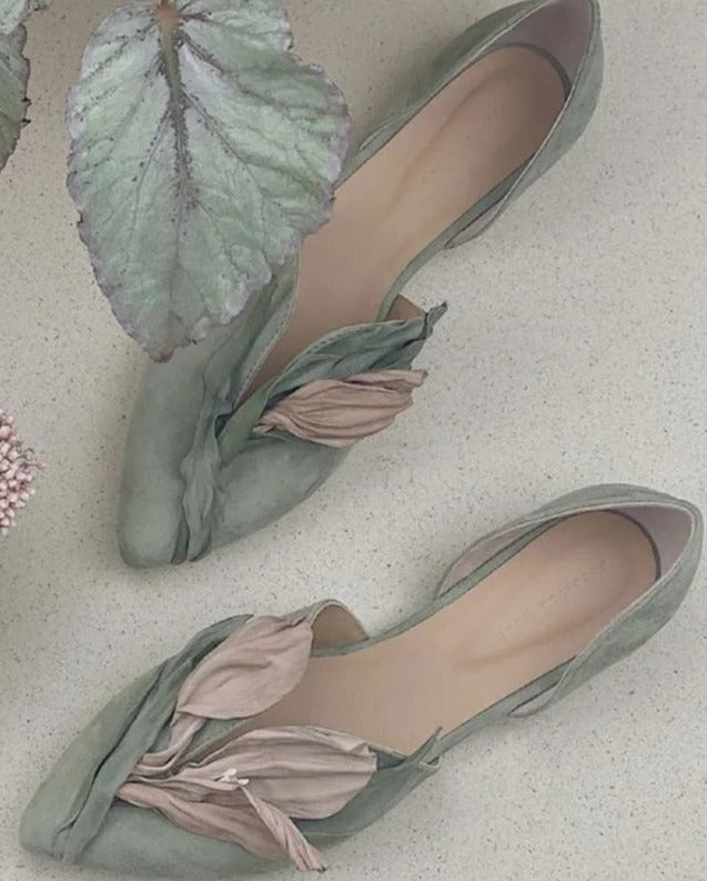 Vera - Flache Schuhe mit Blumen