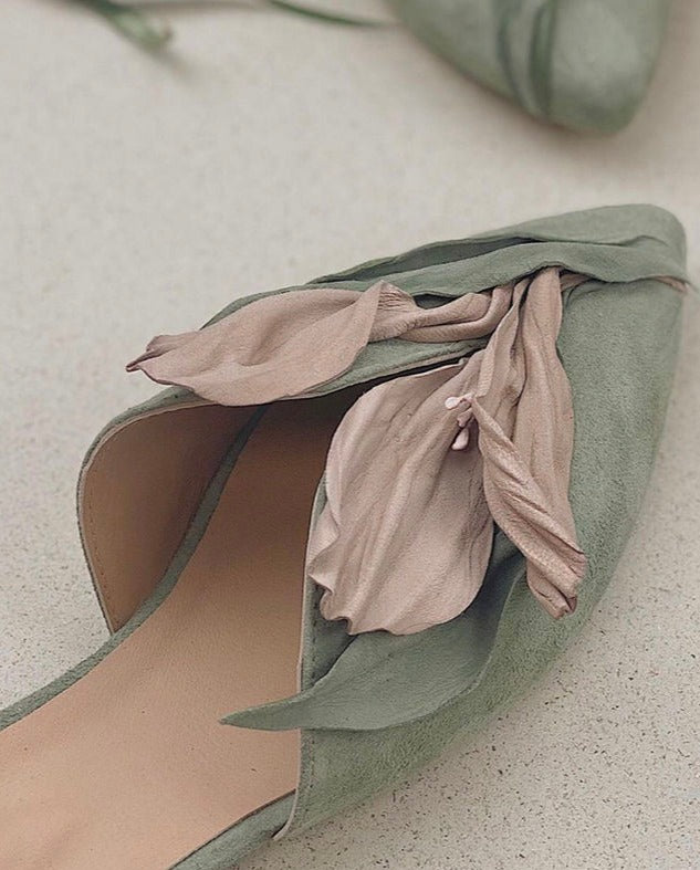Vera - Flache Schuhe mit Blumen