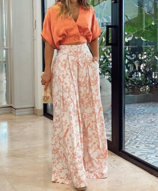 Simone - Top mit bedruckter Hose