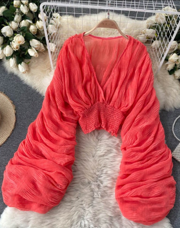 Rosemarie - Puffärmel-Bluse