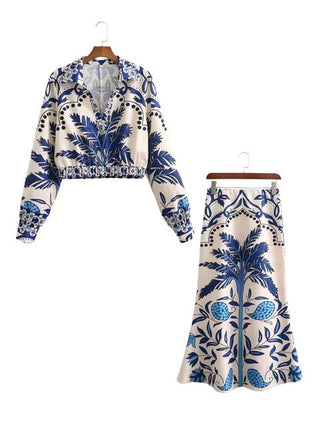 Mia - Bluse mit langem Rock
